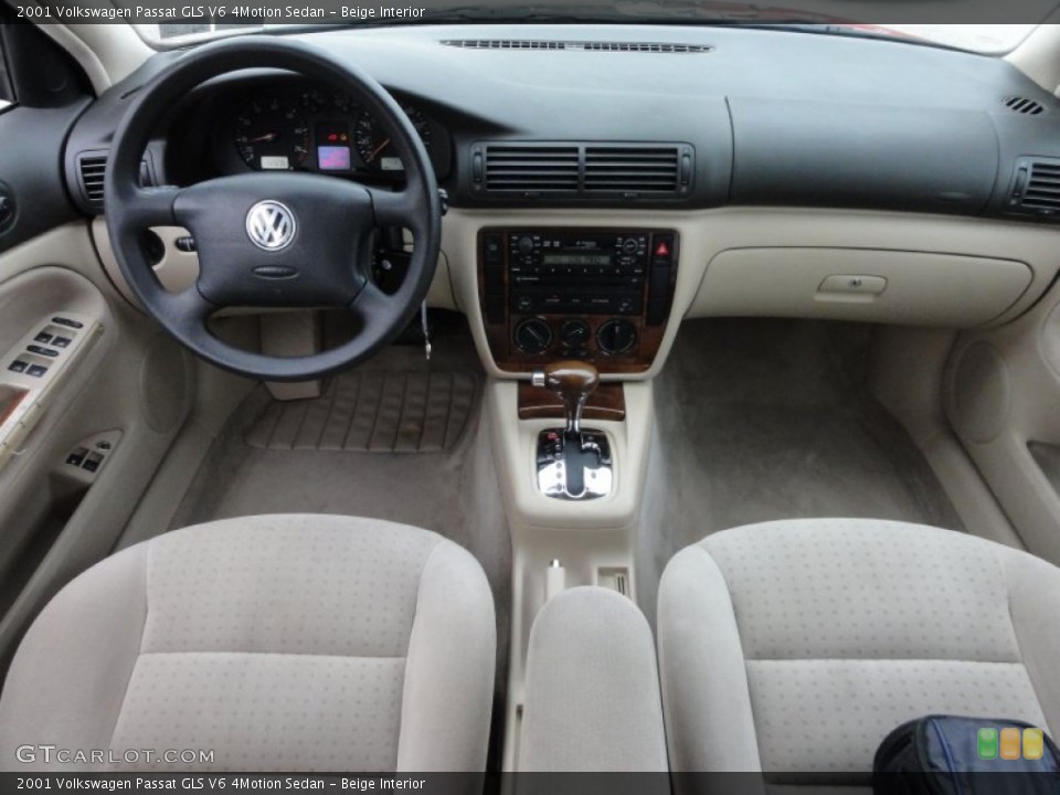 Beige Interior Dashboard for the 2001 Volkswagen Passat GLS V6 4Motion Sedan #58357961