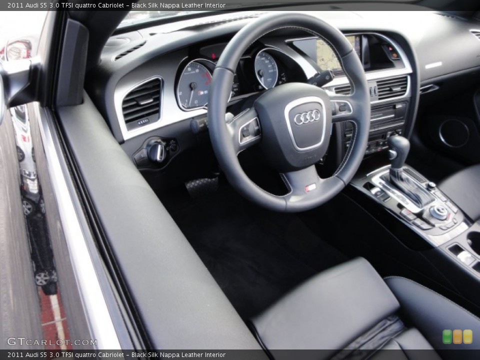 Black Silk Nappa Leather Interior Dashboard for the 2011 Audi S5 3.0 TFSI quattro Cabriolet #58358264