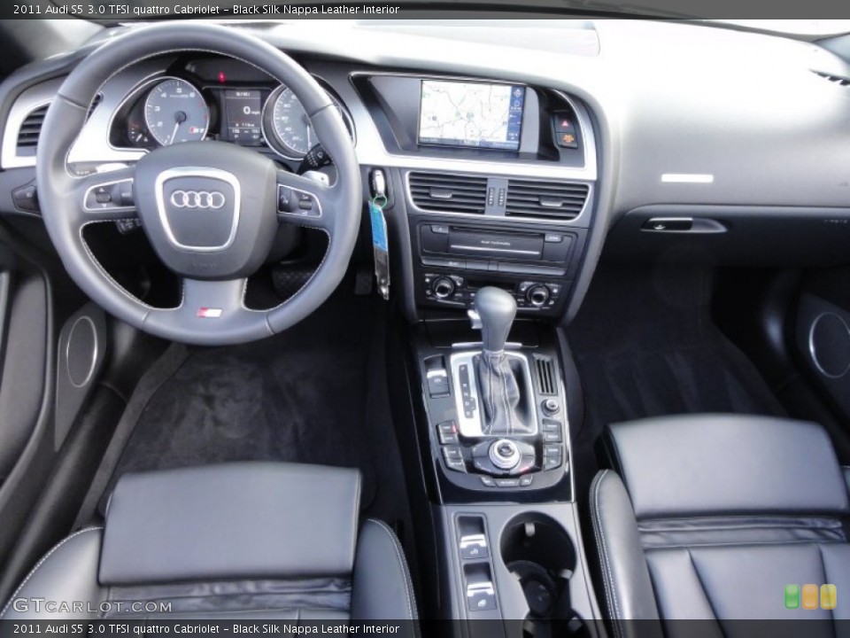 Black Silk Nappa Leather Interior Dashboard for the 2011 Audi S5 3.0 TFSI quattro Cabriolet #58358484