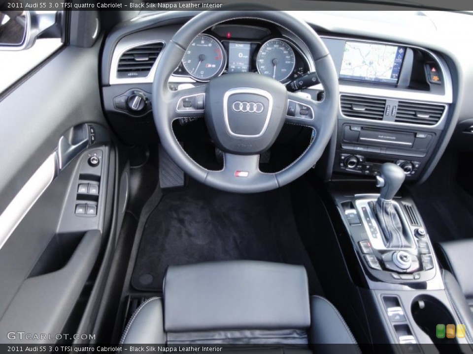 Black Silk Nappa Leather Interior Dashboard for the 2011 Audi S5 3.0 TFSI quattro Cabriolet #58358493