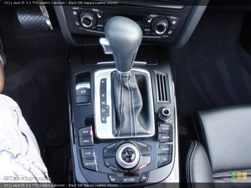Black Silk Nappa Leather Interior Transmission for the 2011 Audi S5 3.0 TFSI quattro Cabriolet #58358532