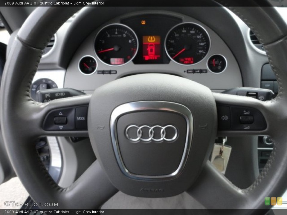 Light Grey Interior Steering Wheel for the 2009 Audi A4 2.0T quattro Cabriolet #58358808