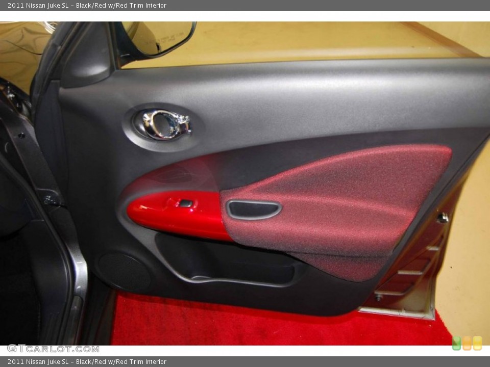 Black/Red w/Red Trim Interior Door Panel for the 2011 Nissan Juke SL #58360344