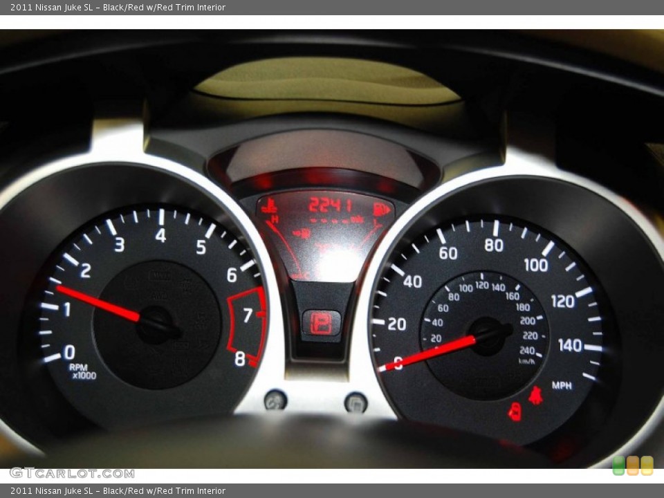 Black/Red w/Red Trim Interior Gauges for the 2011 Nissan Juke SL #58360392