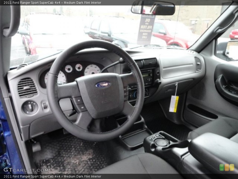 Medium Dark Flint Interior Dashboard for the 2011 Ford Ranger Sport SuperCab 4x4 #58362501