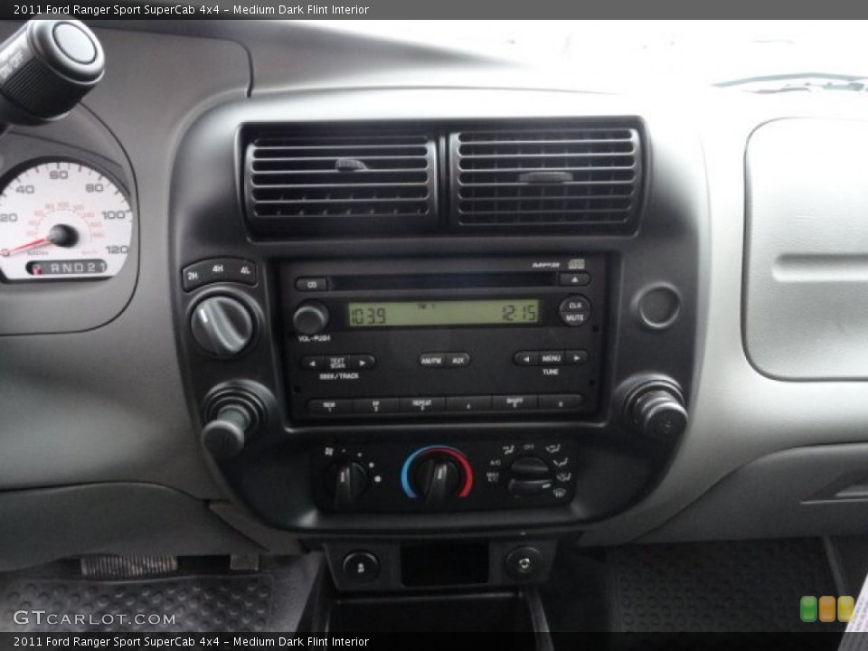 Medium Dark Flint Interior Controls for the 2011 Ford Ranger Sport SuperCab 4x4 #58362516