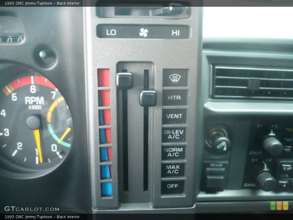 Black Interior Controls for the 1993 GMC Jimmy Typhoon #58362699