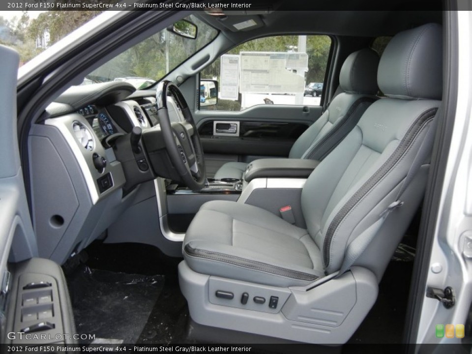 Platinum Steel Gray/Black Leather Interior Photo for the 2012 Ford F150 Platinum SuperCrew 4x4 #58363299