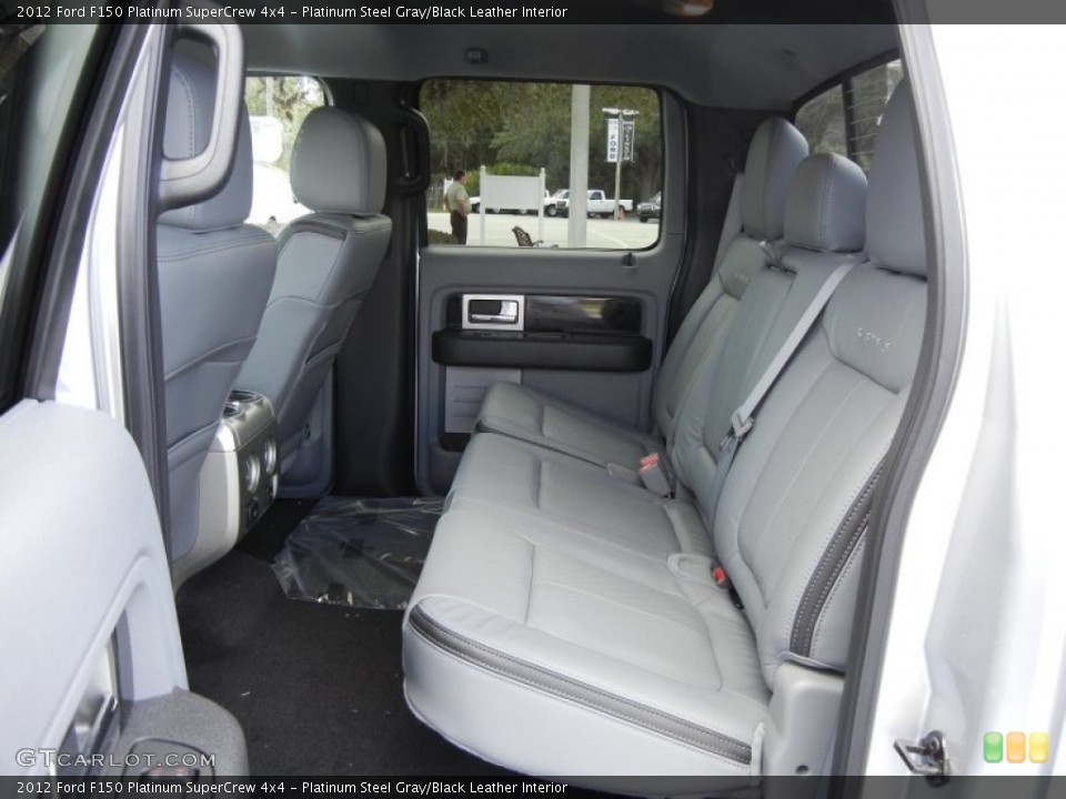 Platinum Steel Gray/Black Leather Interior Photo for the 2012 Ford F150 Platinum SuperCrew 4x4 #58363302