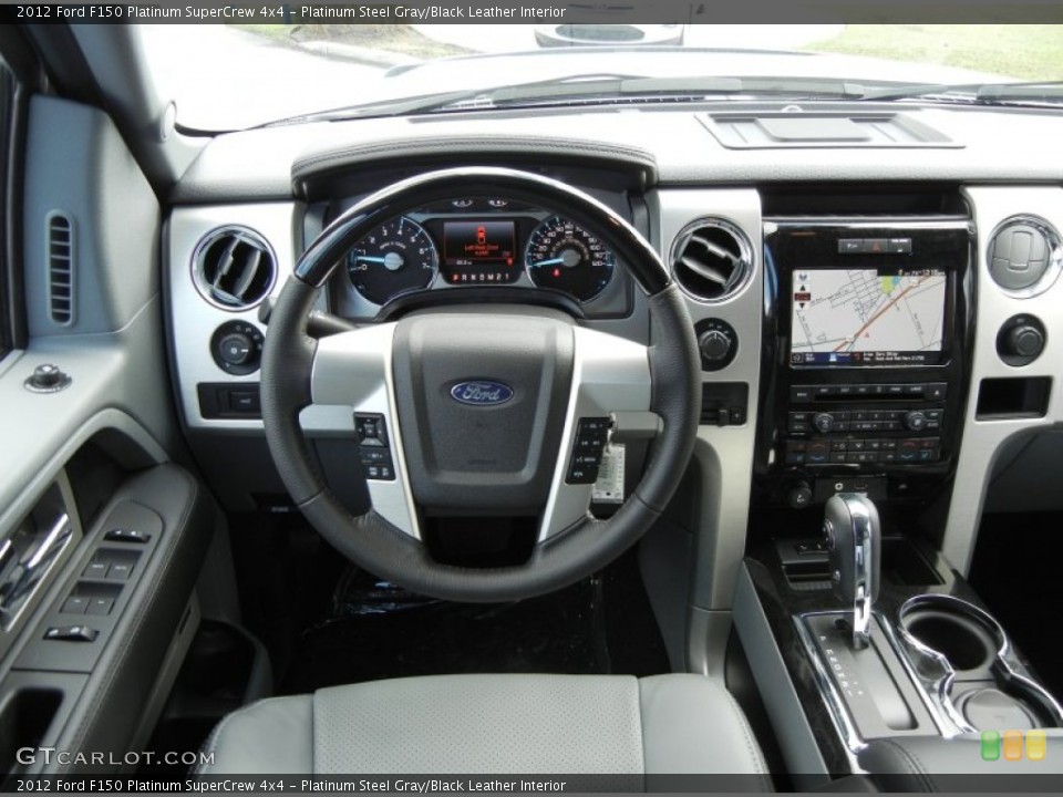 Platinum Steel Gray/Black Leather Interior Dashboard for the 2012 Ford F150 Platinum SuperCrew 4x4 #58363305