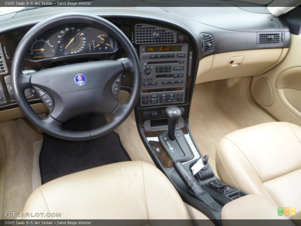 Sand Beige Interior Dashboard for the 2005 Saab 9-5 Arc Sedan #58363699