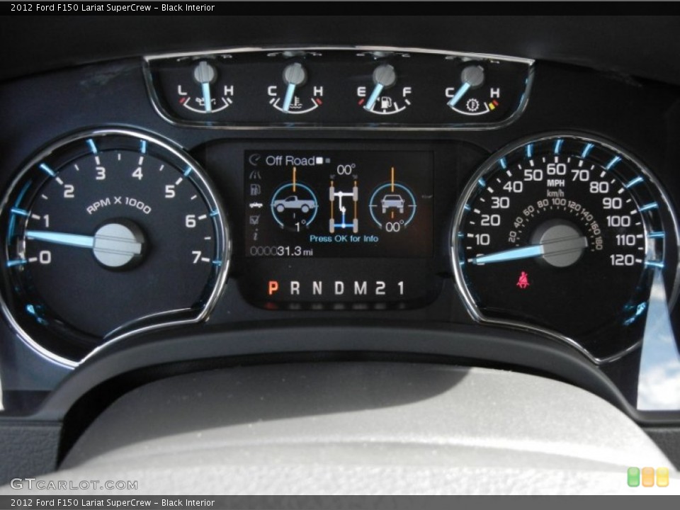 Black Interior Gauges for the 2012 Ford F150 Lariat SuperCrew #58363960