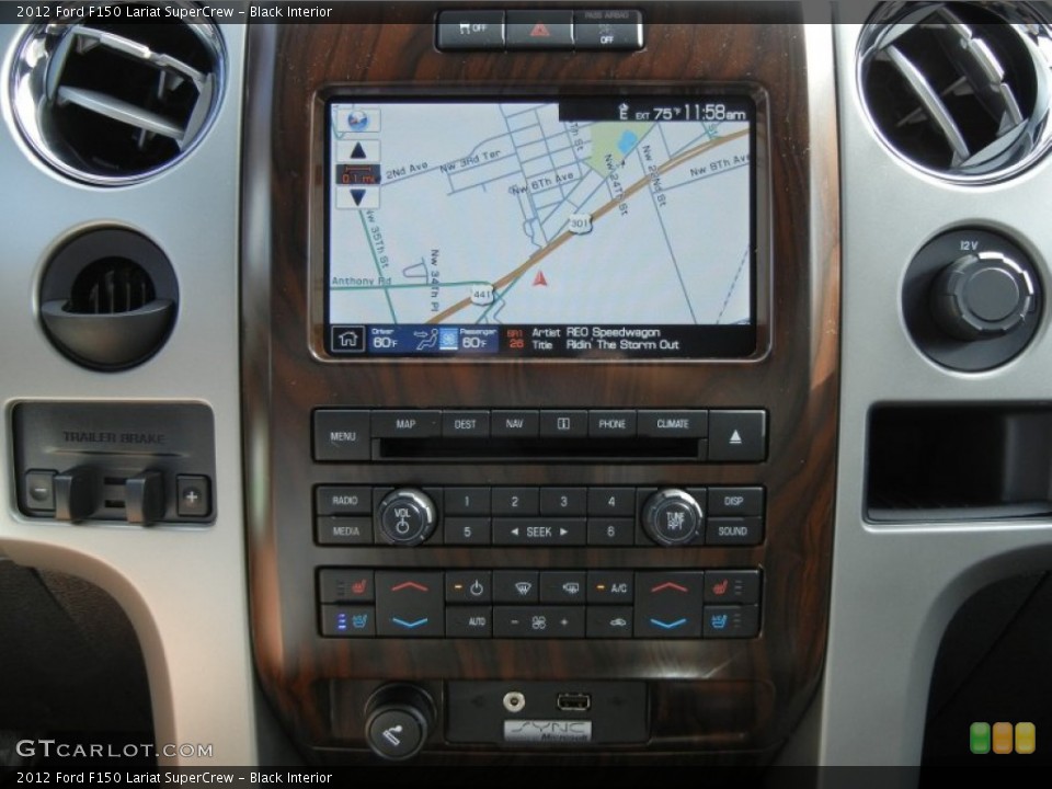 Black Interior Navigation for the 2012 Ford F150 Lariat SuperCrew #58363969