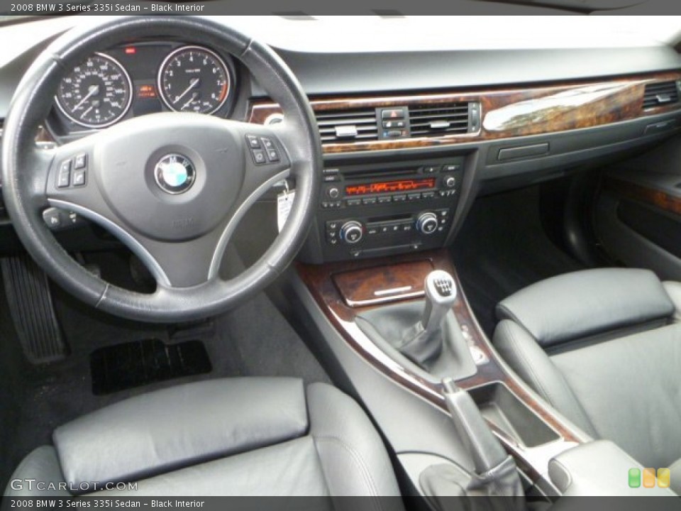 Black Interior Prime Interior for the 2008 BMW 3 Series 335i Sedan #58364101