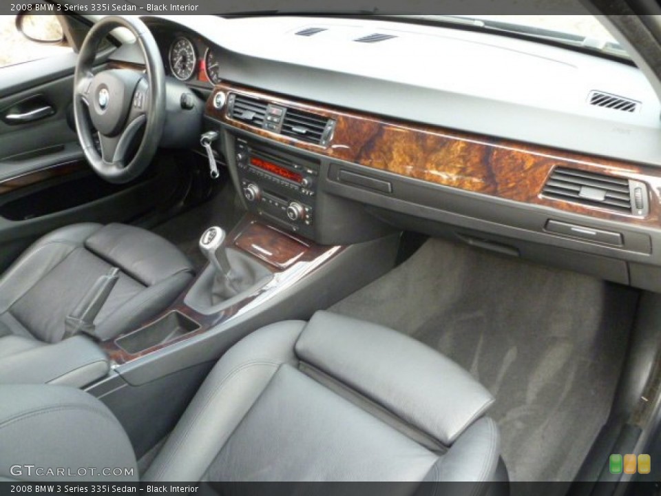 Black Interior Dashboard for the 2008 BMW 3 Series 335i Sedan #58364134