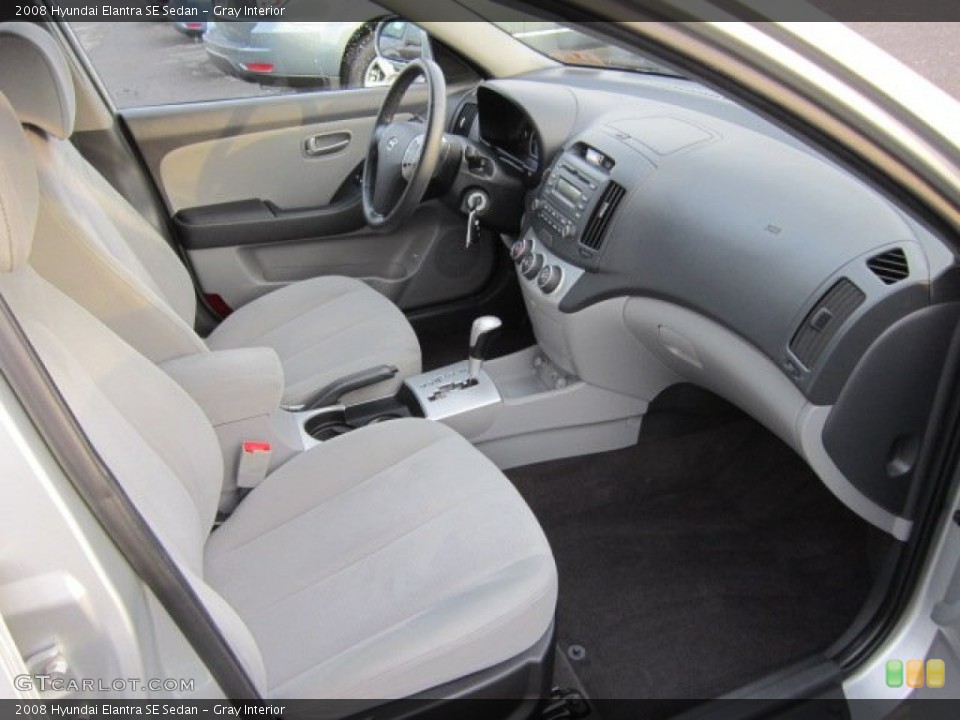 Gray Interior Dashboard for the 2008 Hyundai Elantra SE Sedan #58367353