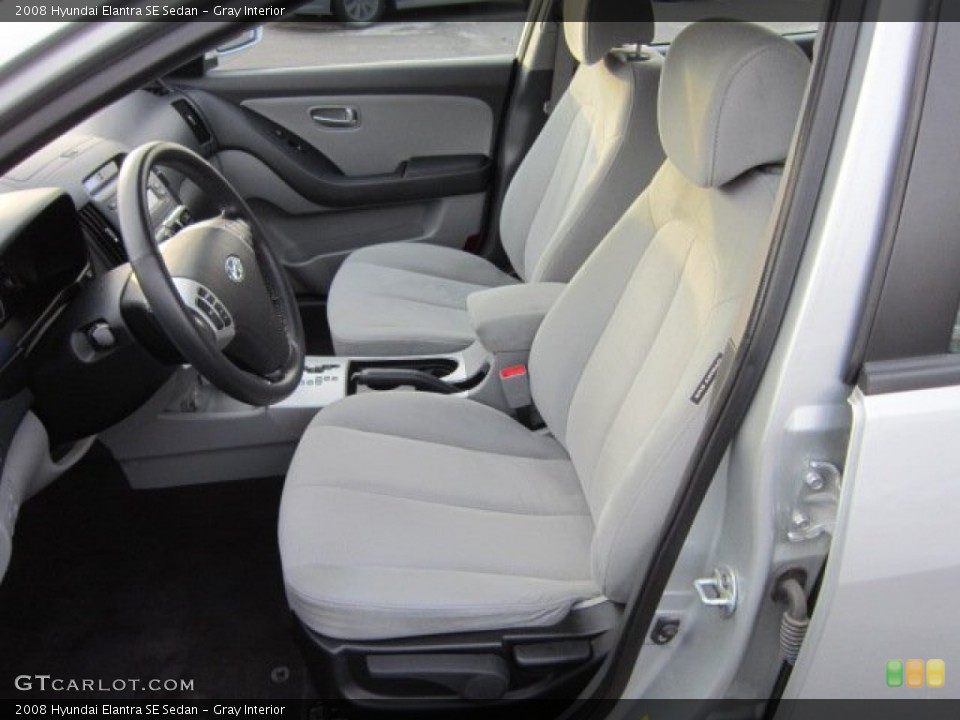 Gray Interior Photo for the 2008 Hyundai Elantra SE Sedan #58367409