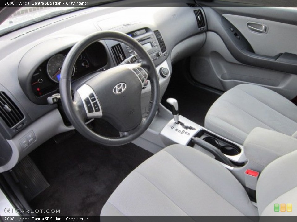 Gray Interior Prime Interior for the 2008 Hyundai Elantra SE Sedan #58367416