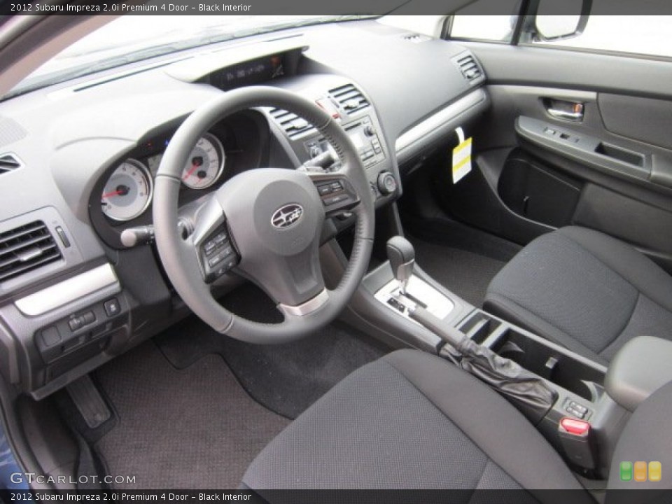 Black Interior Prime Interior for the 2012 Subaru Impreza 2.0i Premium 4 Door #58368529