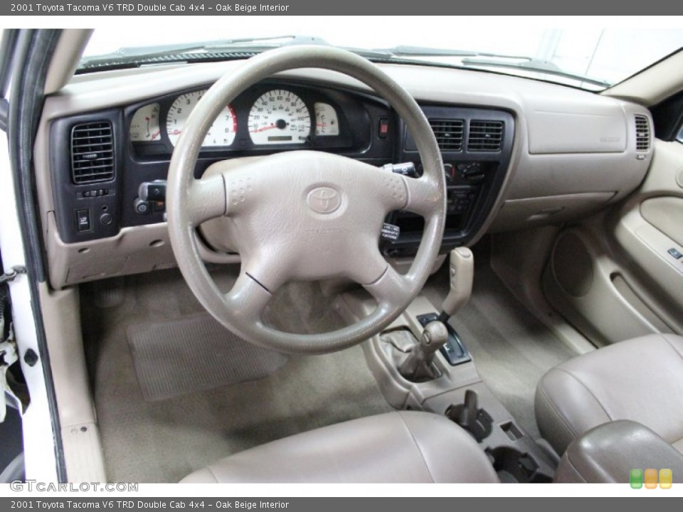 Oak Beige Interior Dashboard for the 2001 Toyota Tacoma V6 TRD Double Cab 4x4 #58370625