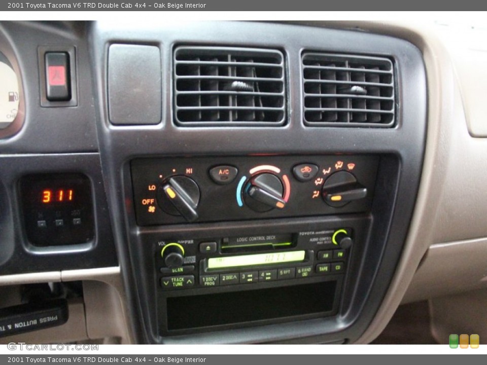Oak Beige Interior Controls for the 2001 Toyota Tacoma V6 TRD Double Cab 4x4 #58370847