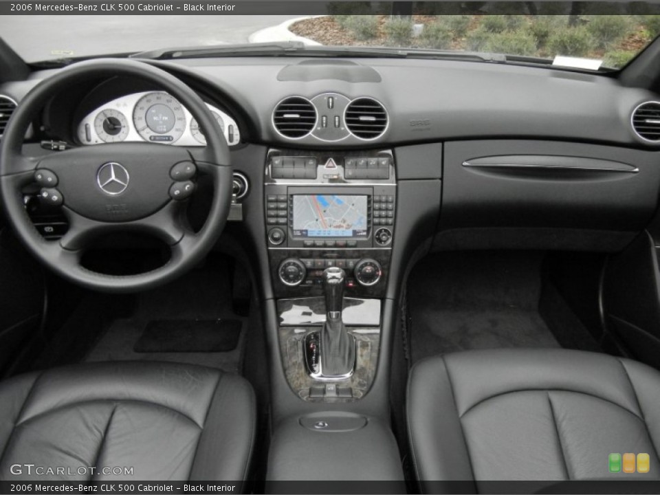 Black Interior Dashboard for the 2006 Mercedes-Benz CLK 500 Cabriolet #58374741