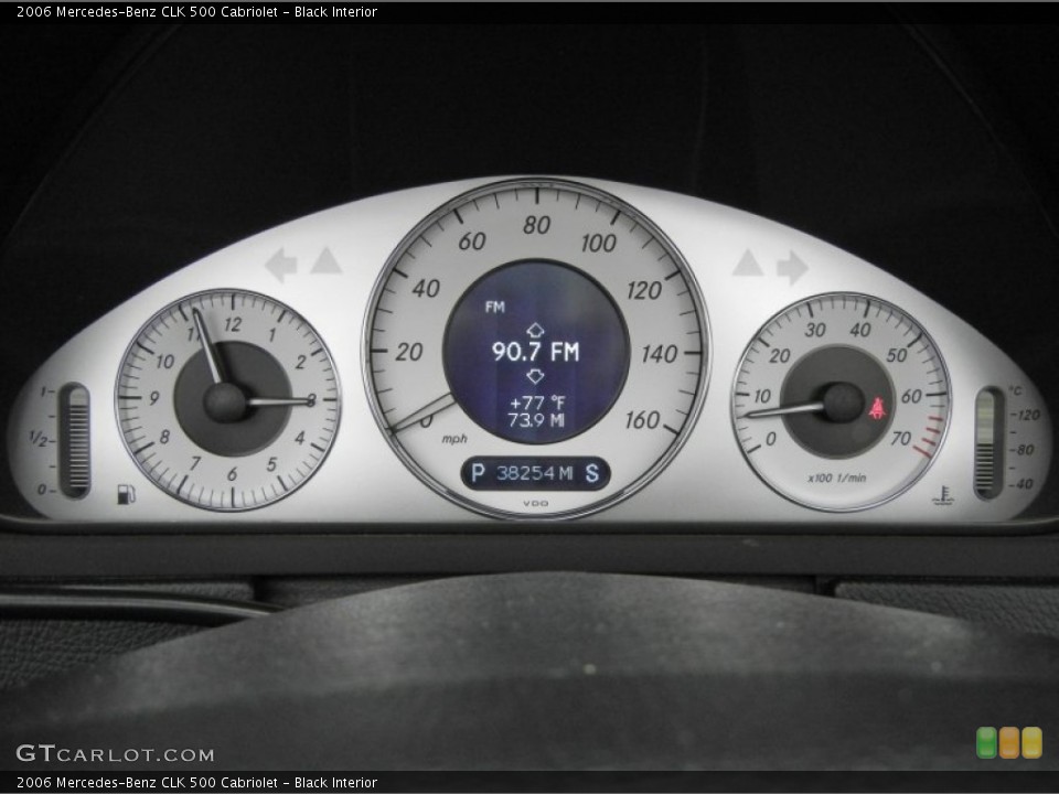 Black Interior Gauges for the 2006 Mercedes-Benz CLK 500 Cabriolet #58374753