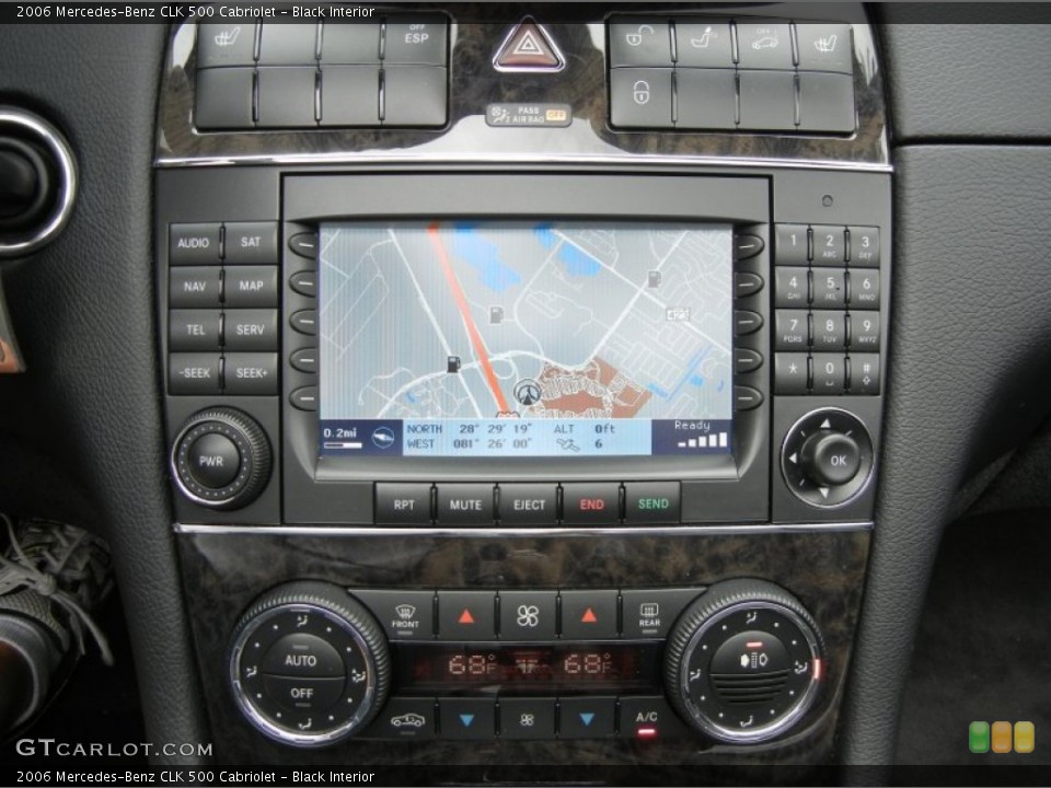 Black Interior Controls for the 2006 Mercedes-Benz CLK 500 Cabriolet #58374768