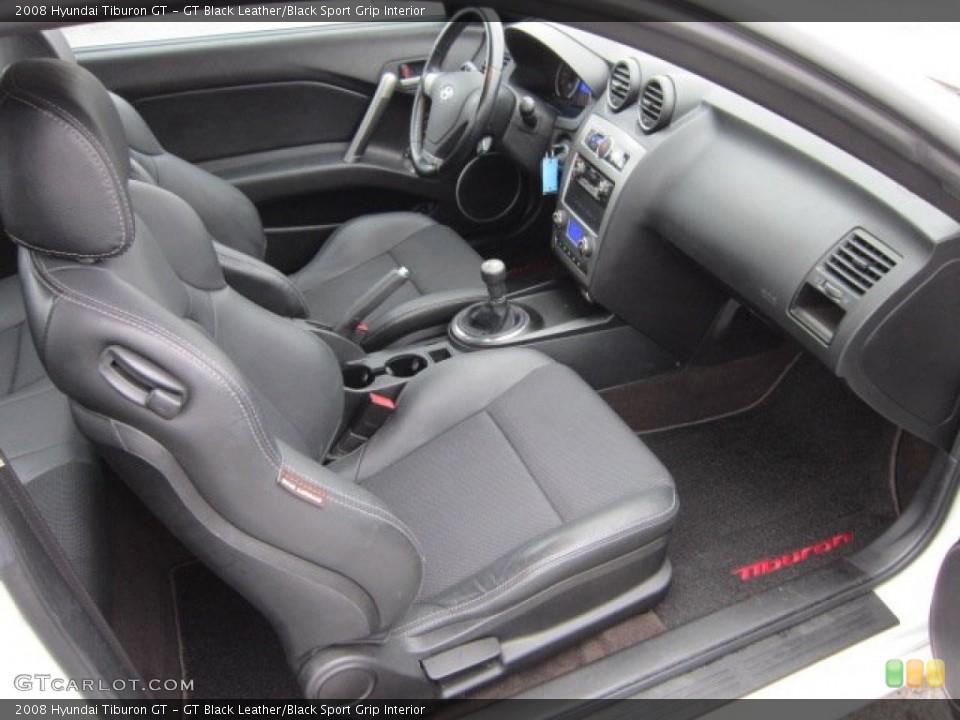 GT Black Leather/Black Sport Grip Interior Photo for the 2008 Hyundai Tiburon GT #58378053