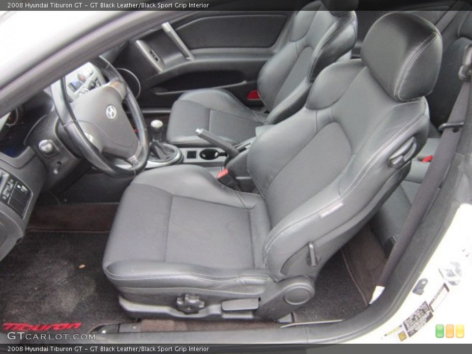 GT Black Leather/Black Sport Grip Interior Photo for the 2008 Hyundai Tiburon GT #58378089