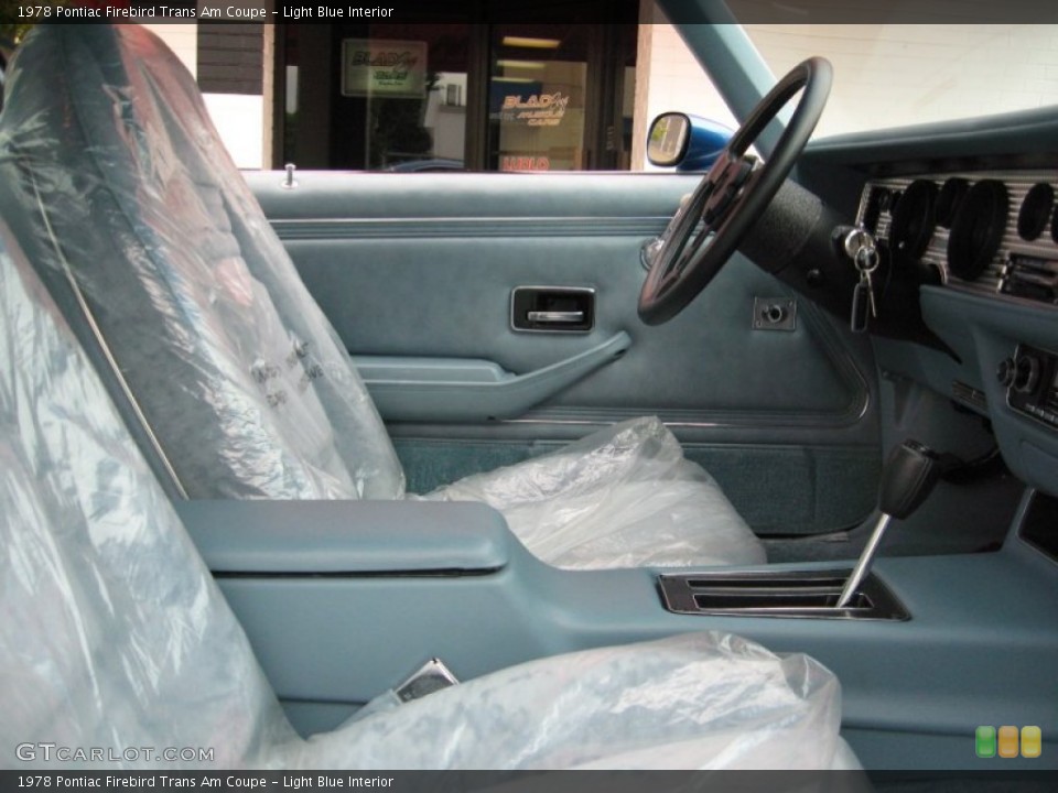 Light Blue Interior Front Seat for the 1978 Pontiac Firebird Trans Am Coupe #58382196
