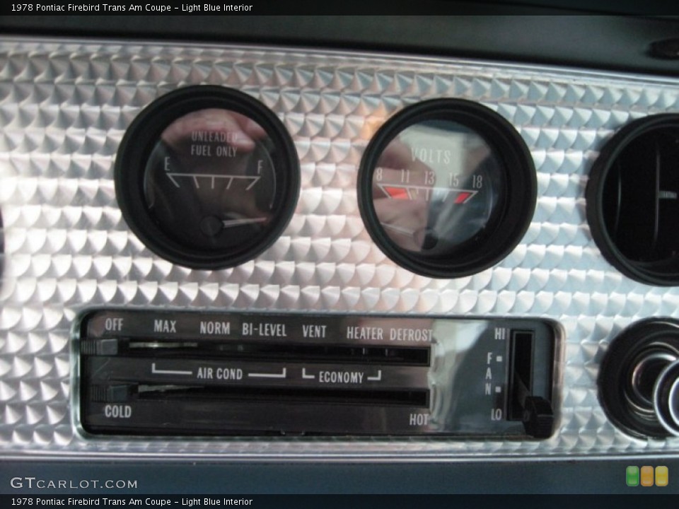Light Blue Interior Gauges for the 1978 Pontiac Firebird Trans Am Coupe #58382343