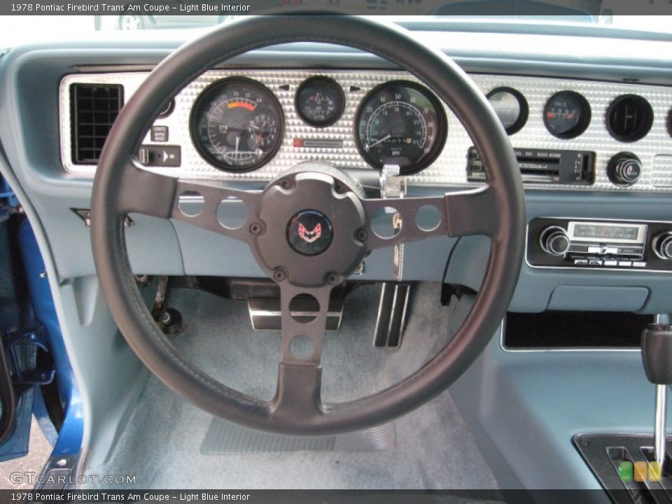Light Blue Interior Steering Wheel For The 1978 Pontiac