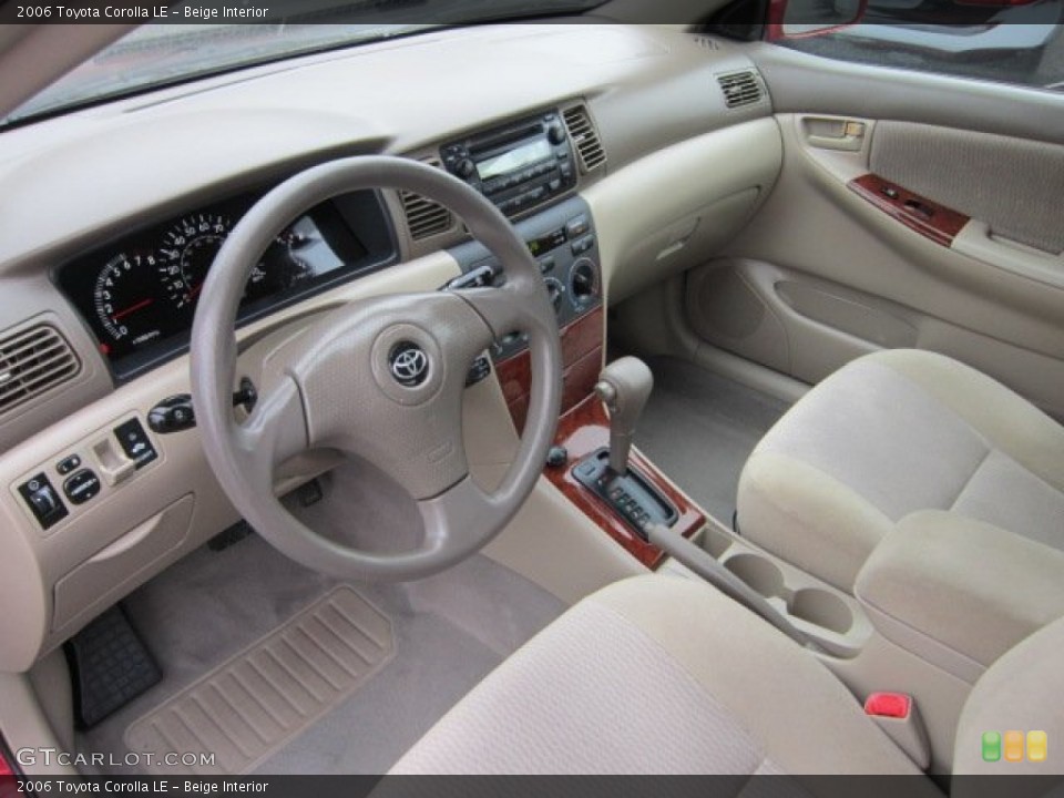 Beige 2006 Toyota Corolla Interiors