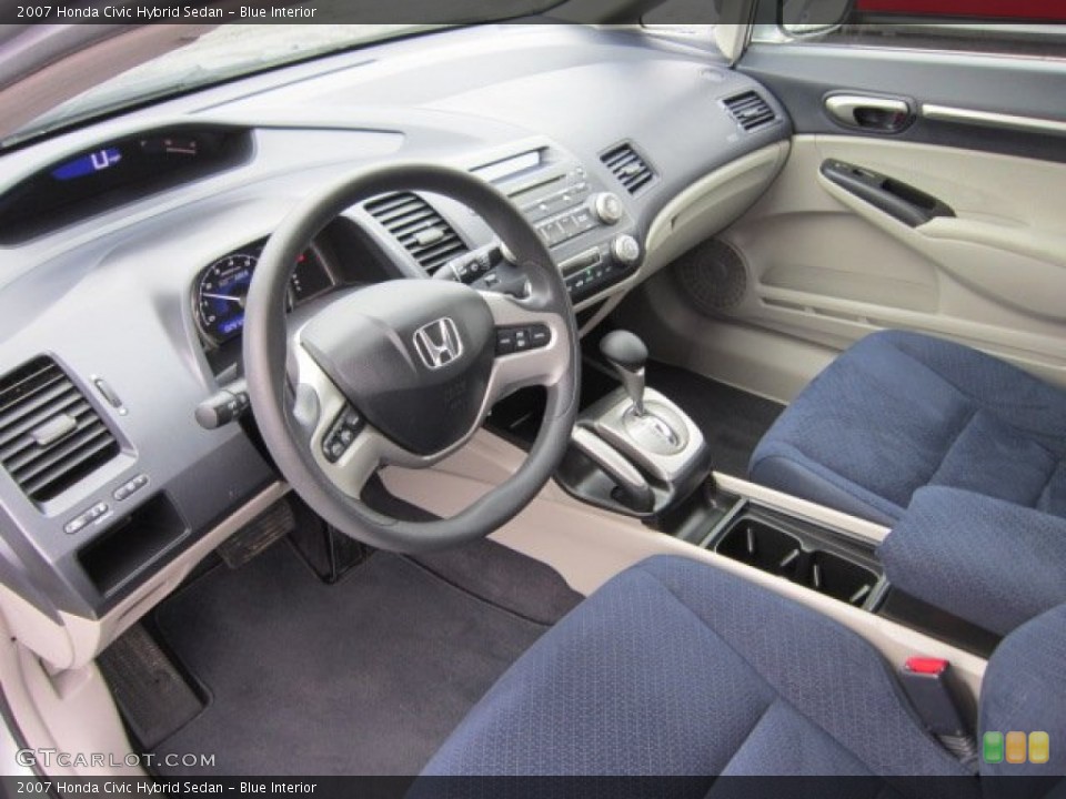 Blue Interior Dashboard for the 2007 Honda Civic Hybrid Sedan #58383162