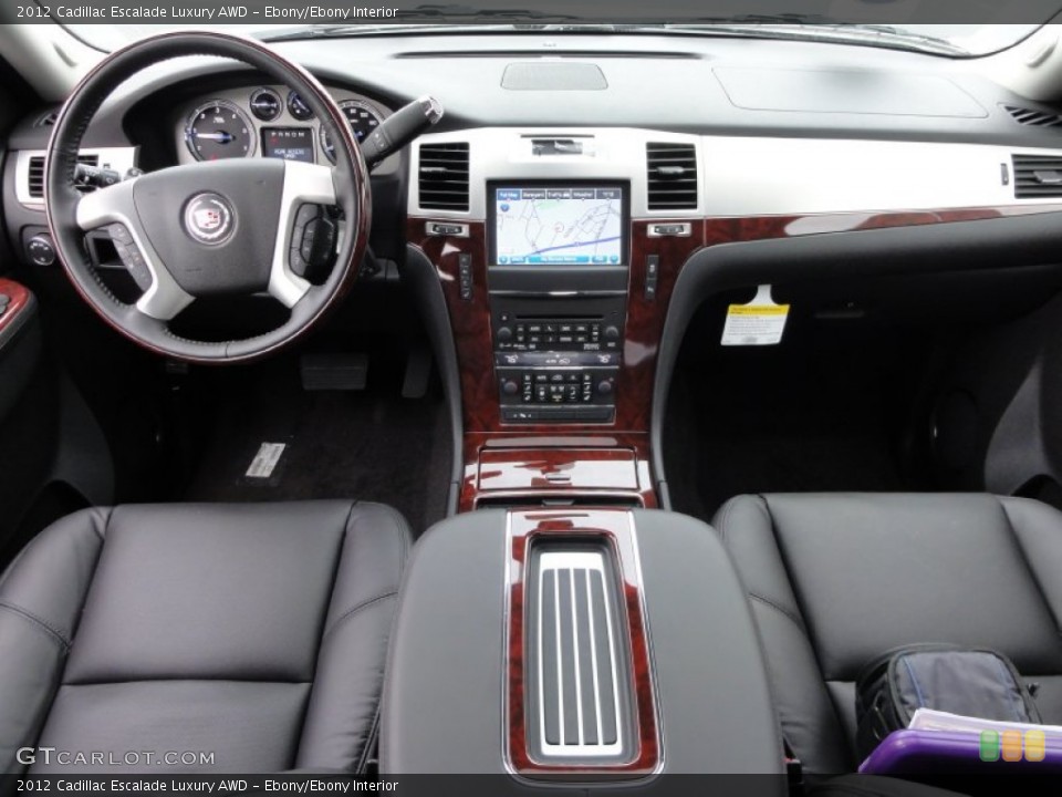 Ebony/Ebony Interior Dashboard for the 2012 Cadillac Escalade Luxury AWD #58384232