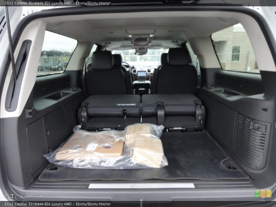 Ebony/Ebony Interior Trunk for the 2012 Cadillac Escalade ESV Luxury AWD #58384374