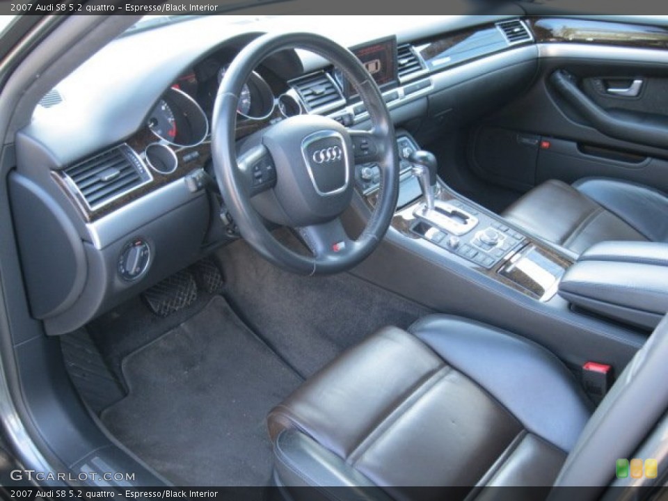 Espresso/Black 2007 Audi S8 Interiors