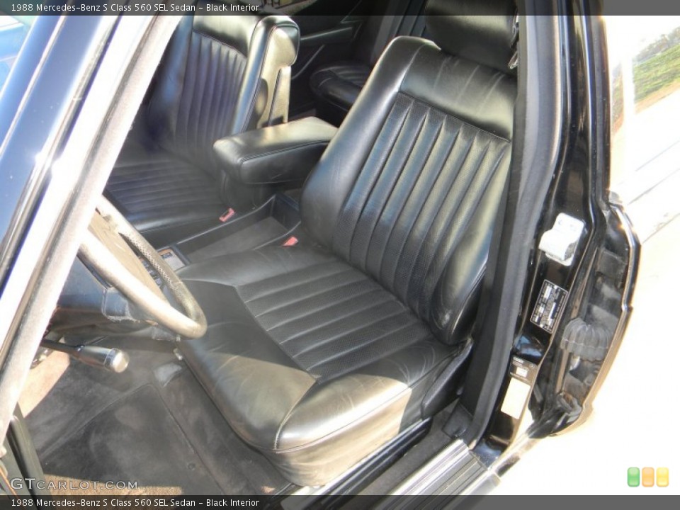 Black 1988 Mercedes-Benz S Class Interiors