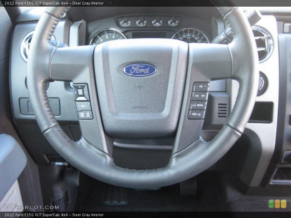 Steel Gray Interior Steering Wheel for the 2012 Ford F150 XLT SuperCab 4x4 #58391575