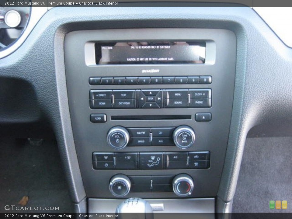 Charcoal Black Interior Controls for the 2012 Ford Mustang V6 Premium Coupe #58392064