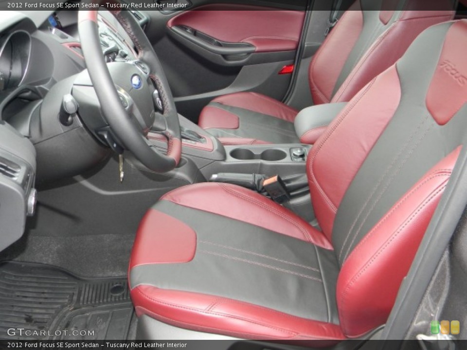 Tuscany Red Leather Interior Photo for the 2012 Ford Focus SE Sport Sedan #58394371