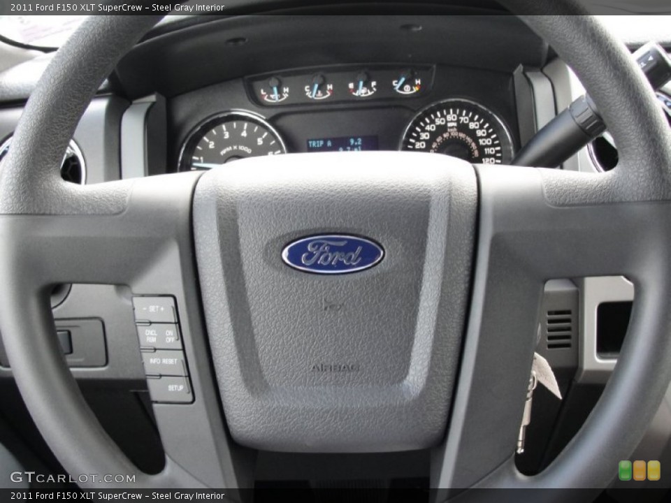 Steel Gray Interior Steering Wheel for the 2011 Ford F150 XLT SuperCrew #58395550