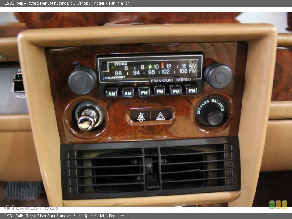 Tan Interior Controls for the 1981 Rolls-Royce Silver Spur  #58399034