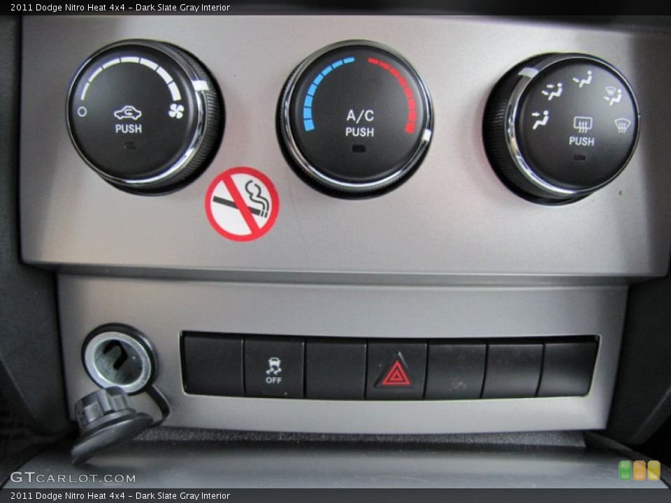 Dark Slate Gray Interior Controls for the 2011 Dodge Nitro Heat 4x4 #58401779