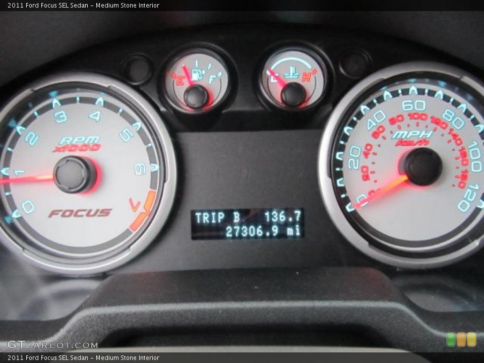 Medium Stone Interior Gauges for the 2011 Ford Focus SEL Sedan #58407503