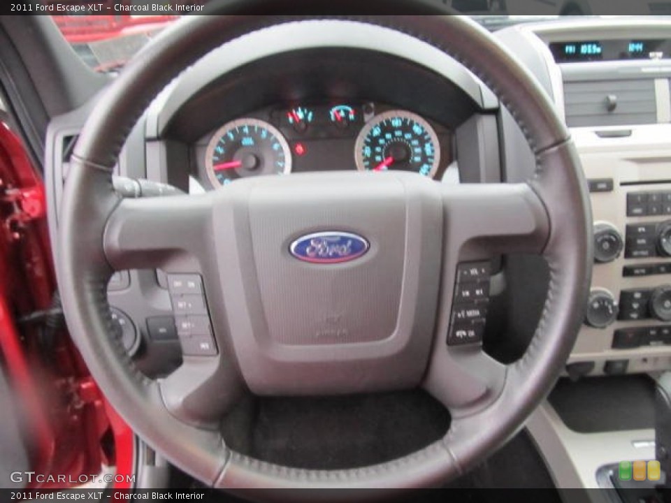 Charcoal Black Interior Steering Wheel for the 2011 Ford Escape XLT #58407710