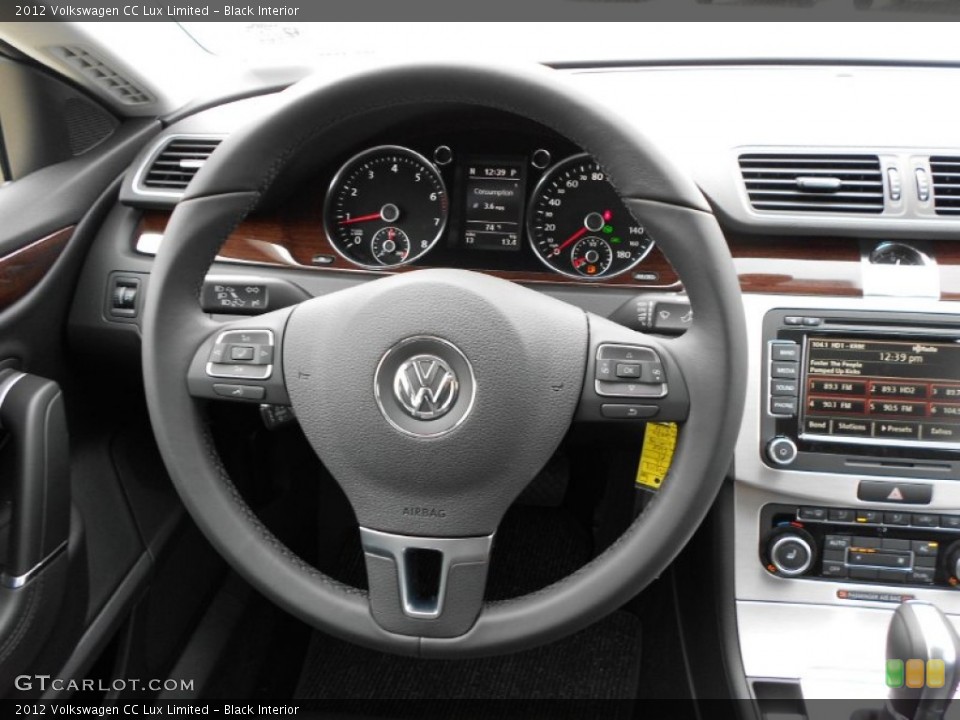 Black Interior Steering Wheel for the 2012 Volkswagen CC Lux Limited #58413800