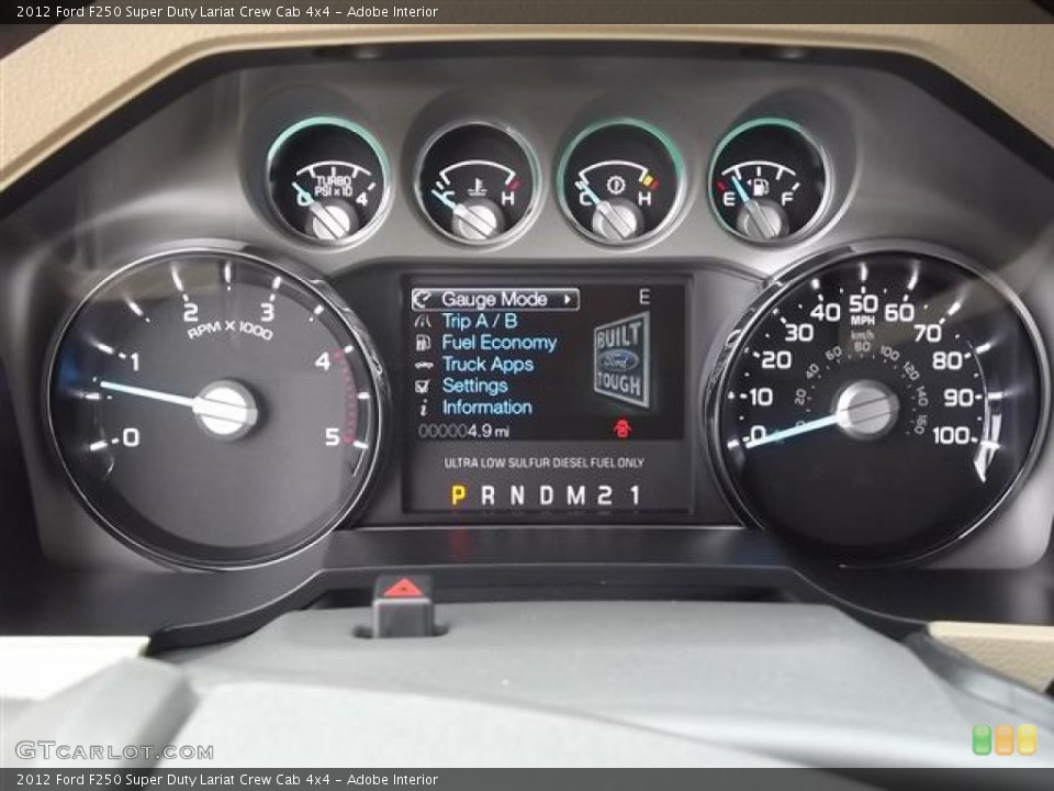 Adobe Interior Gauges for the 2012 Ford F250 Super Duty Lariat Crew Cab 4x4 #58414062