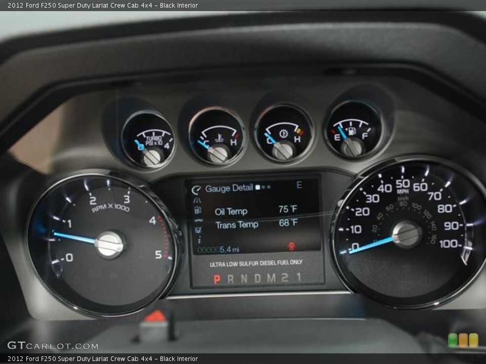 Black Interior Gauges for the 2012 Ford F250 Super Duty Lariat Crew Cab 4x4 #58414311